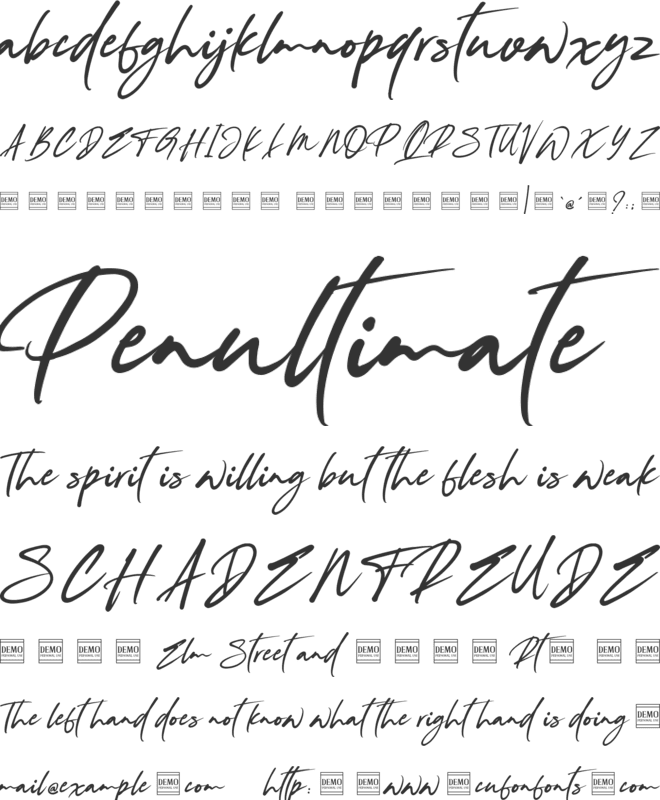 Southima font preview