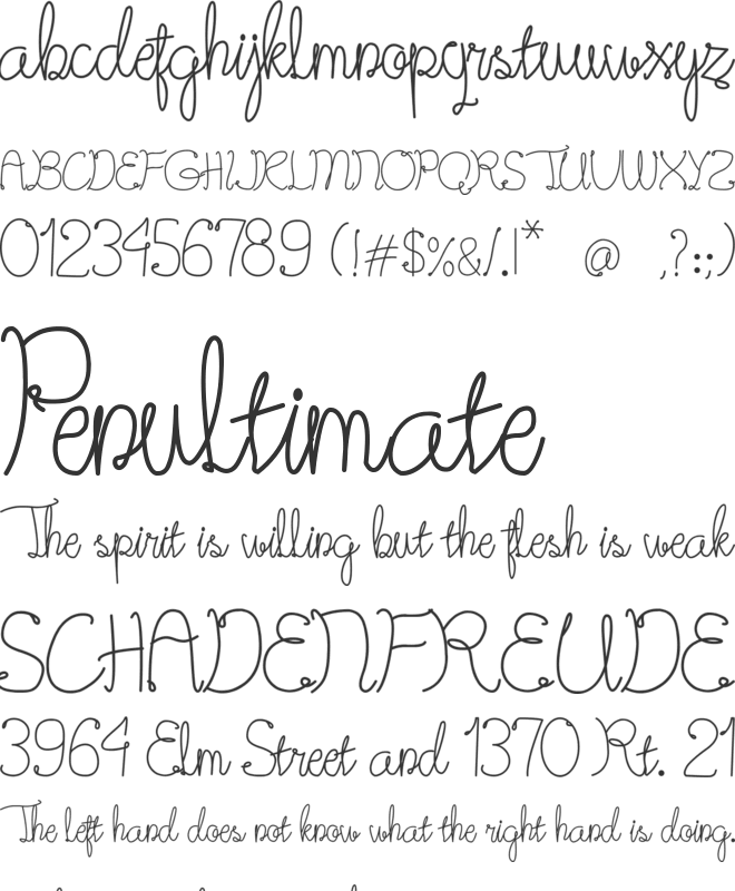 Westburry font preview