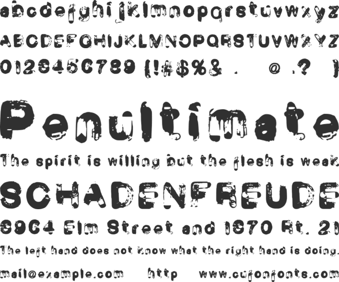 DirtyBoy font preview