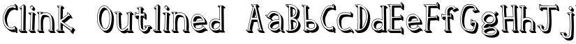 Clink Outlined font