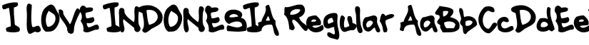 I LOVE INDONESIA Regular font