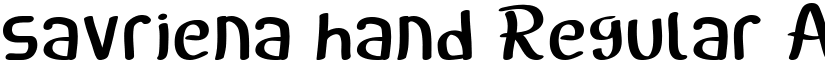 savriena hand font download