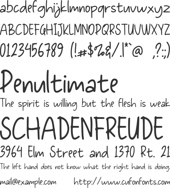 Bochild font preview