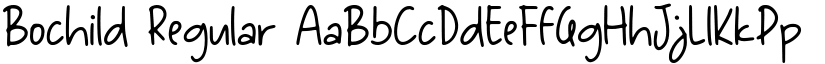 Bochild Regular font