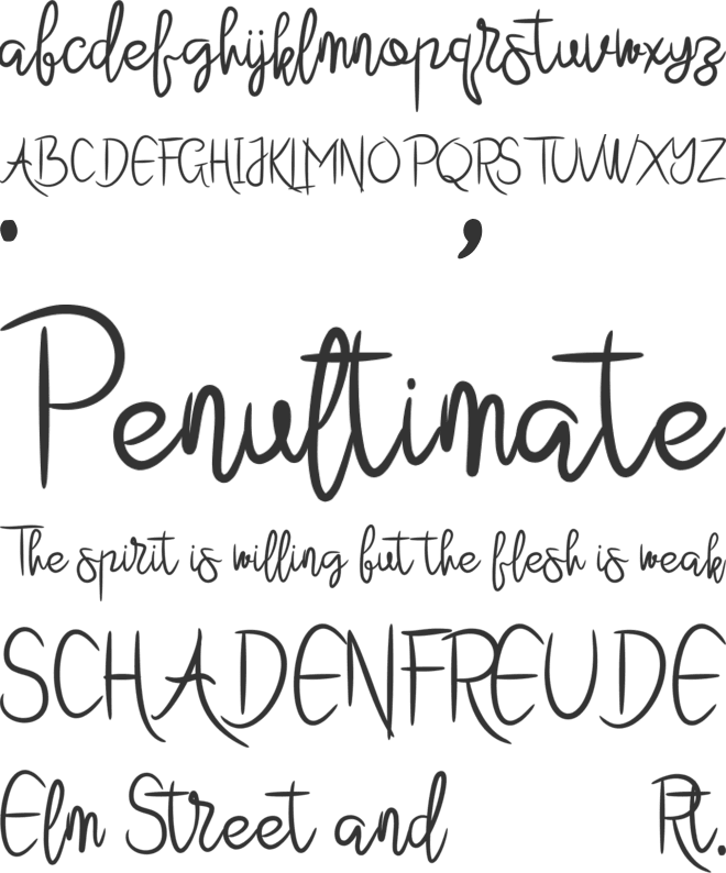 Adhelpia font preview