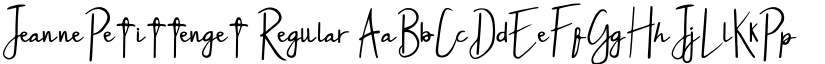 JeannePetittenget Regular font