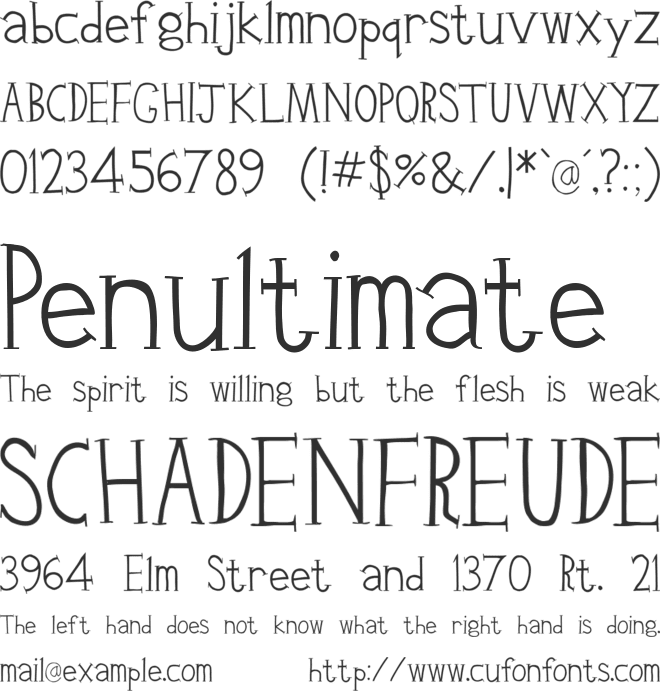 Clink font preview