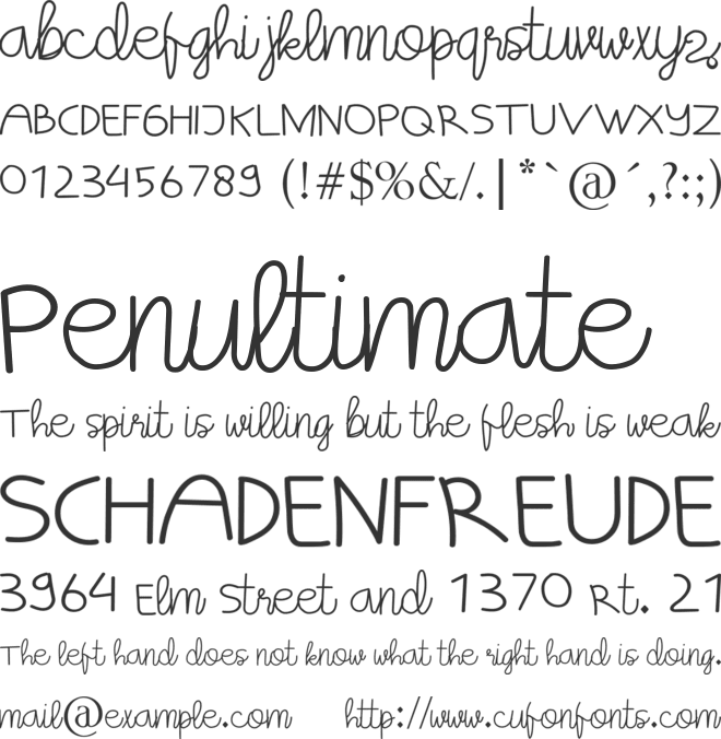 Sappire font preview