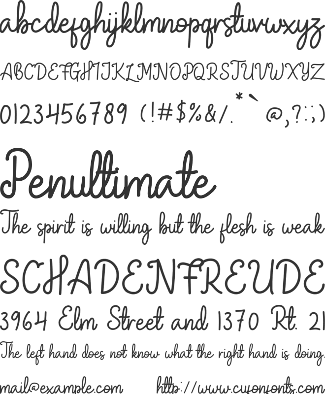 Fooland font preview