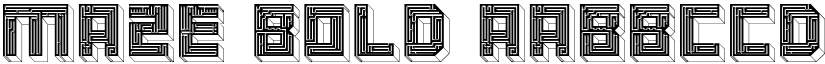 Maze Bold font