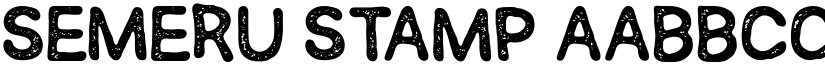 SEMERU Stamp font