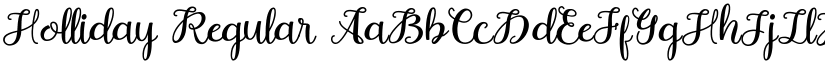 Holliday Regular font