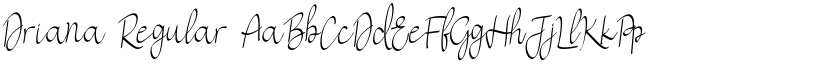 Driana Regular font