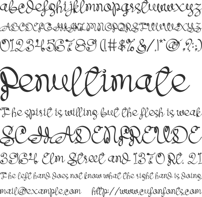 Merlinian font preview