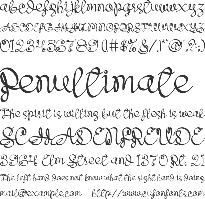 Merlinian font preview