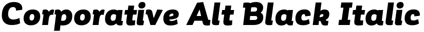 Corporative Alt Black Italic font