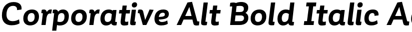 Corporative Alt Bold Italic font