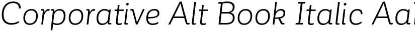 Corporative Alt Book Italic font