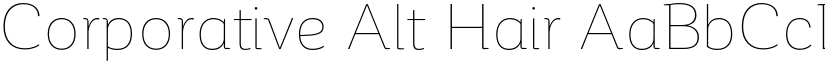 Corporative Alt Hair font