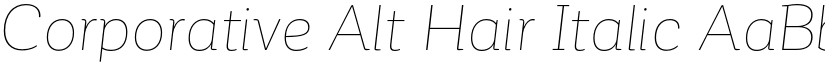 Corporative Alt Hair Italic font