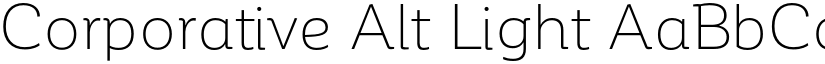 Corporative Alt Light font