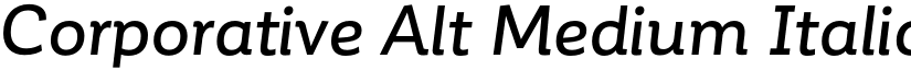 Corporative Alt Medium Italic font