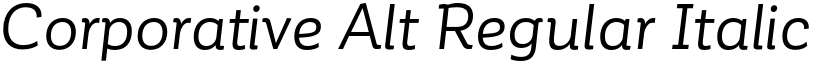 Corporative Alt Regular Italic font