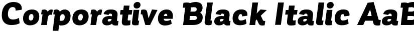 Corporative Black Italic font
