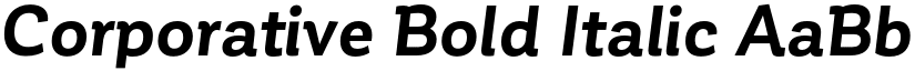 Corporative Bold Italic font
