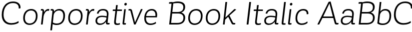 Corporative Book Italic font