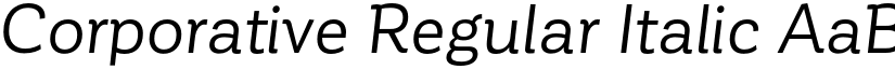 Corporative Regular Italic font