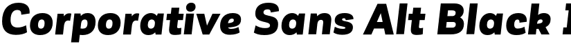 Corporative Sans Alt Black Italic font