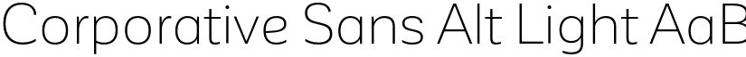 Corporative Sans Alt Light font