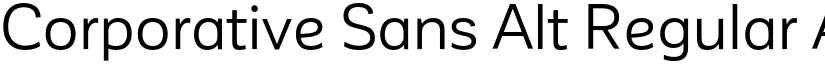 Corporative Sans Alt Regular font
