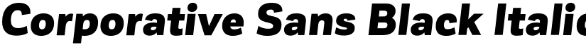 Corporative Sans Black Italic font