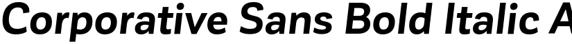 Corporative Sans Bold Italic font