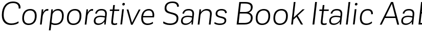 Corporative Sans Book Italic font