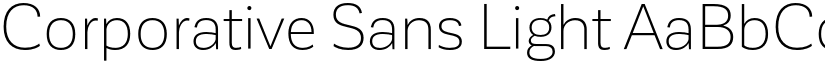 Corporative Sans Light font