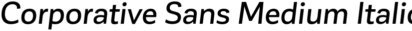 Corporative Sans Medium Italic font