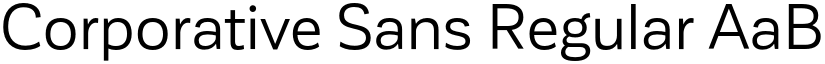 Corporative Sans Regular font