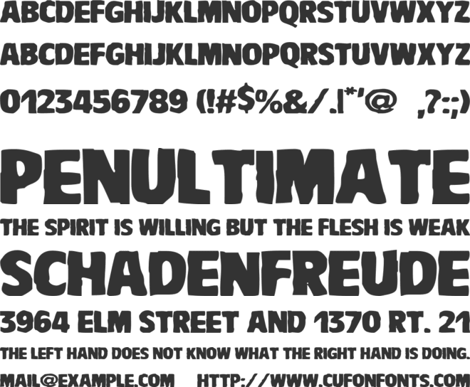 VTC Bad Drip font preview