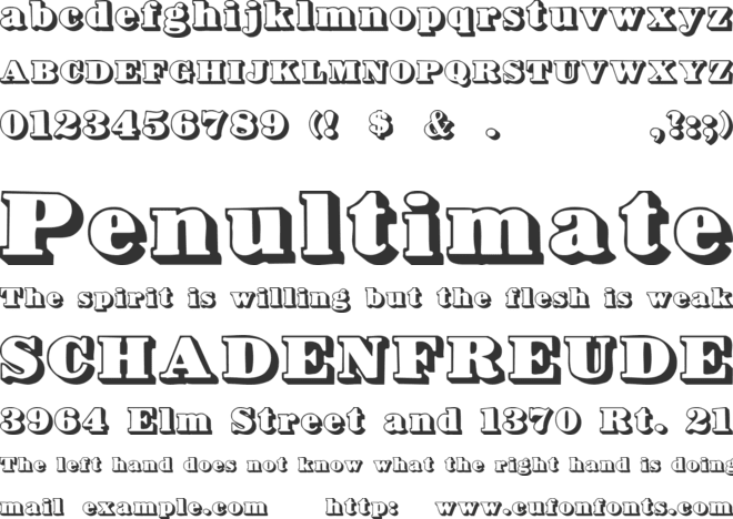 Bower Shadow font preview