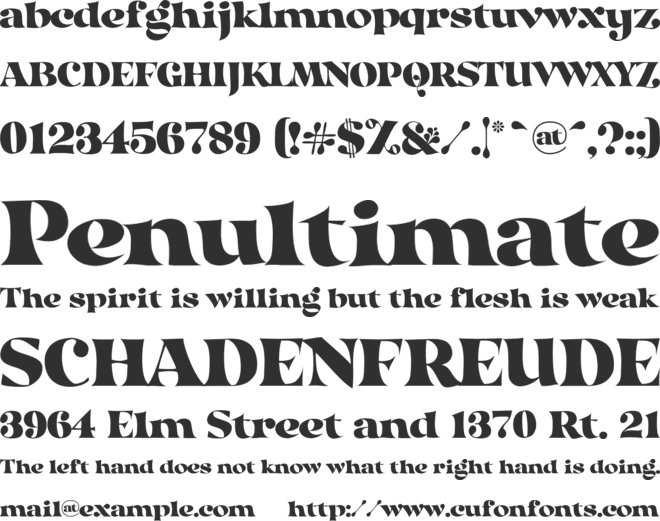 Curvilingus font preview
