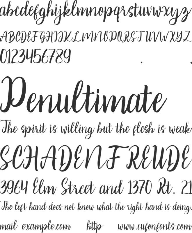 Winter Love font preview