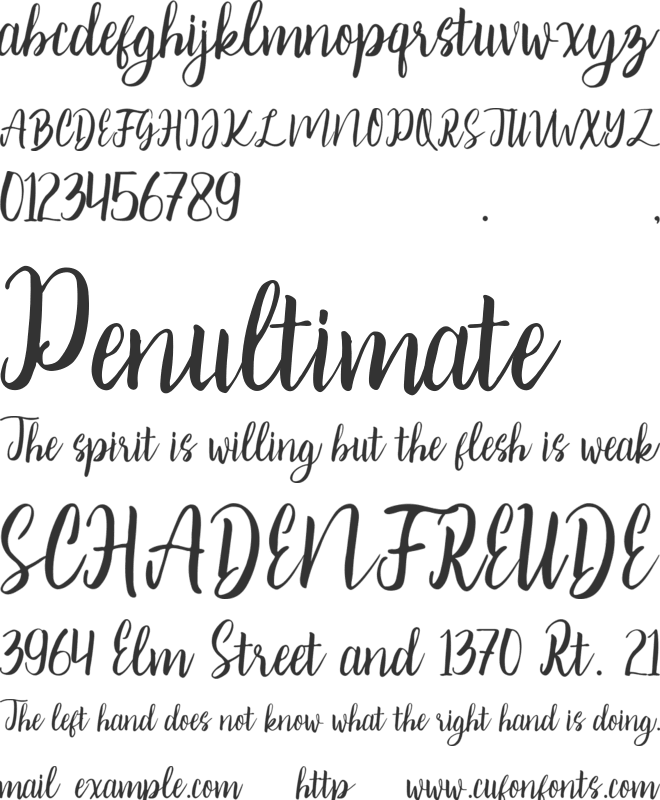 Winter Love font preview