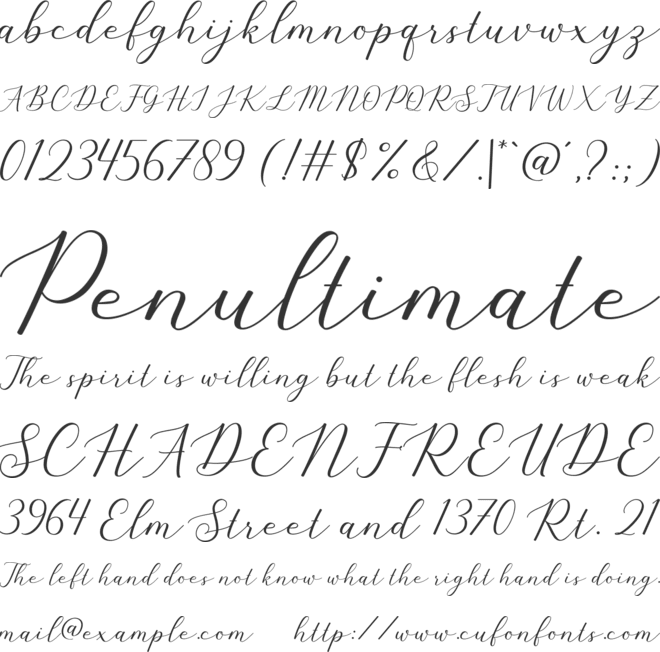 Sherlina font preview