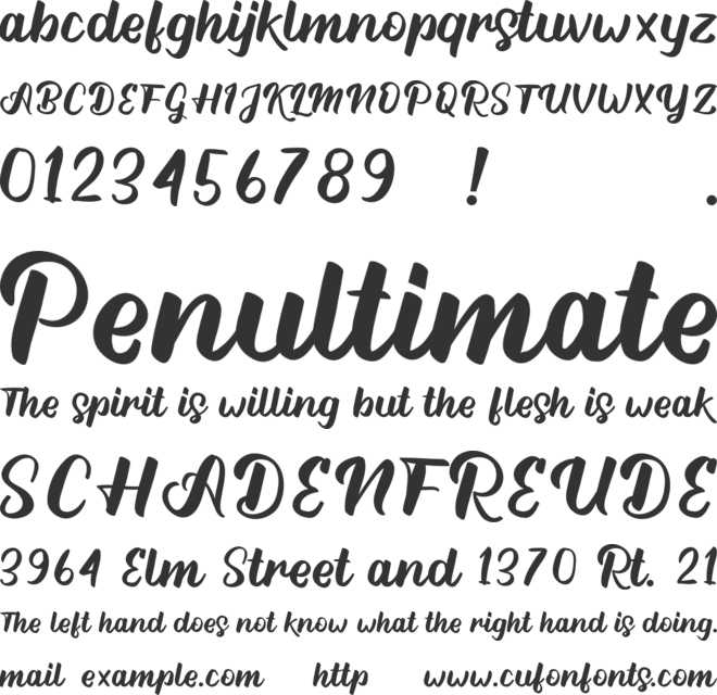 Athain font preview