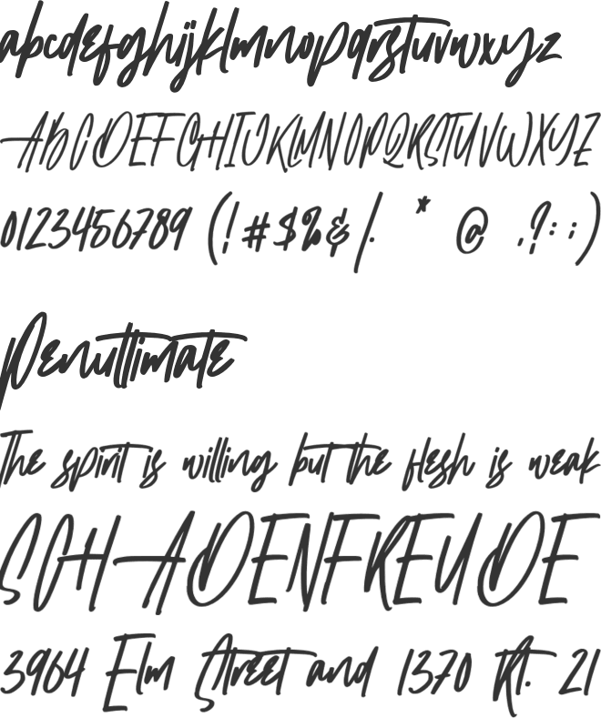 Wattermellon font preview