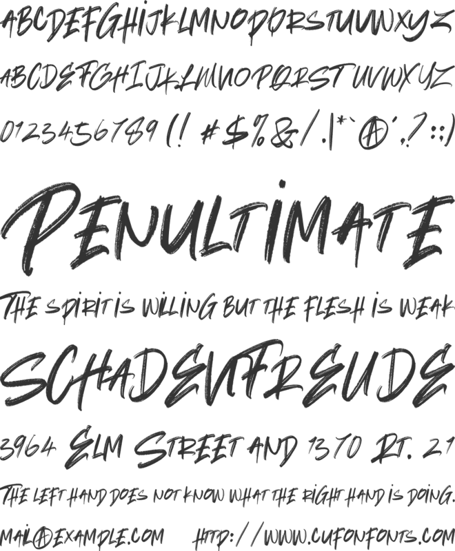 Black Theory font preview