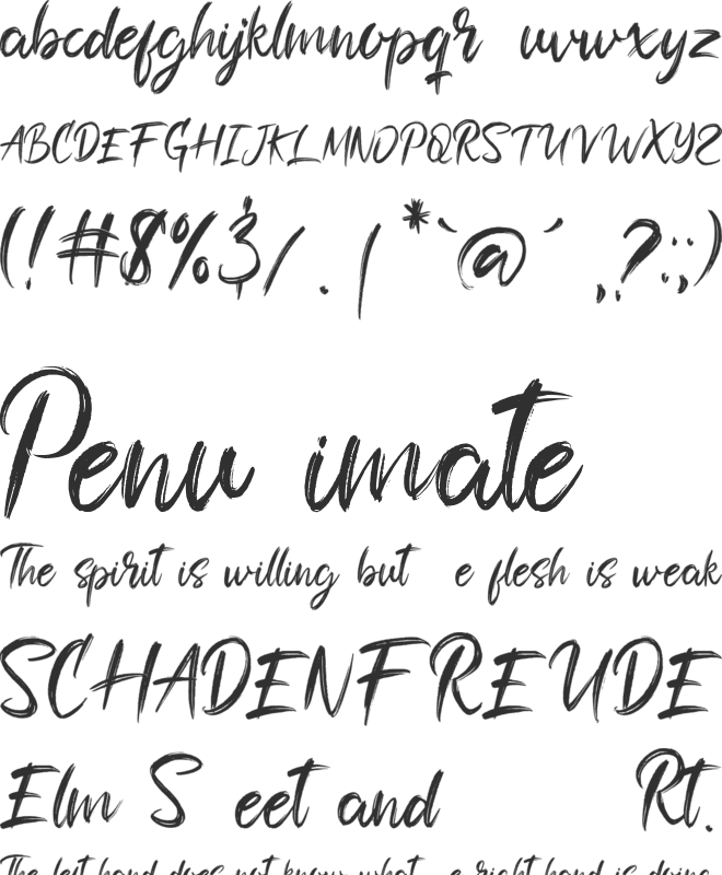 Shadow Brush font preview